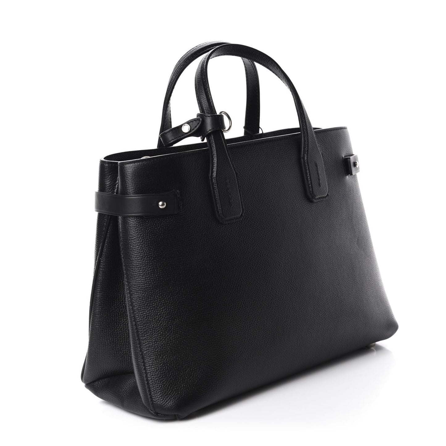 Derby Calfskin House Check Medium Banner Tote Black