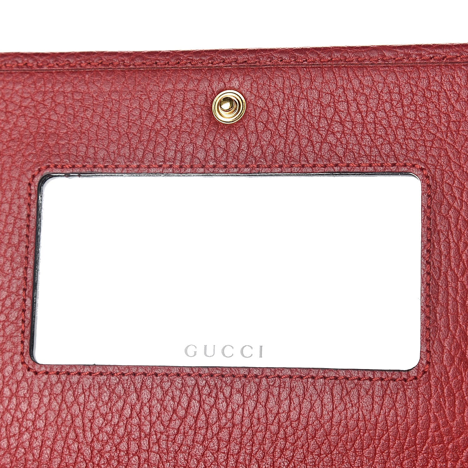 Gucci Dollar Calfskin Mini GG Marmont Chain Wallet Hibiscus Red 9 of 11