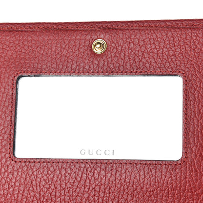 Gucci Dollar Calfskin Mini GG Marmont Chain Wallet Hibiscus Red 9 of 11