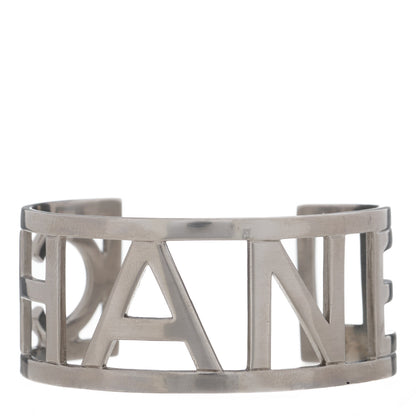 Chanel Metal Logo Cuff Silver 1 of 4