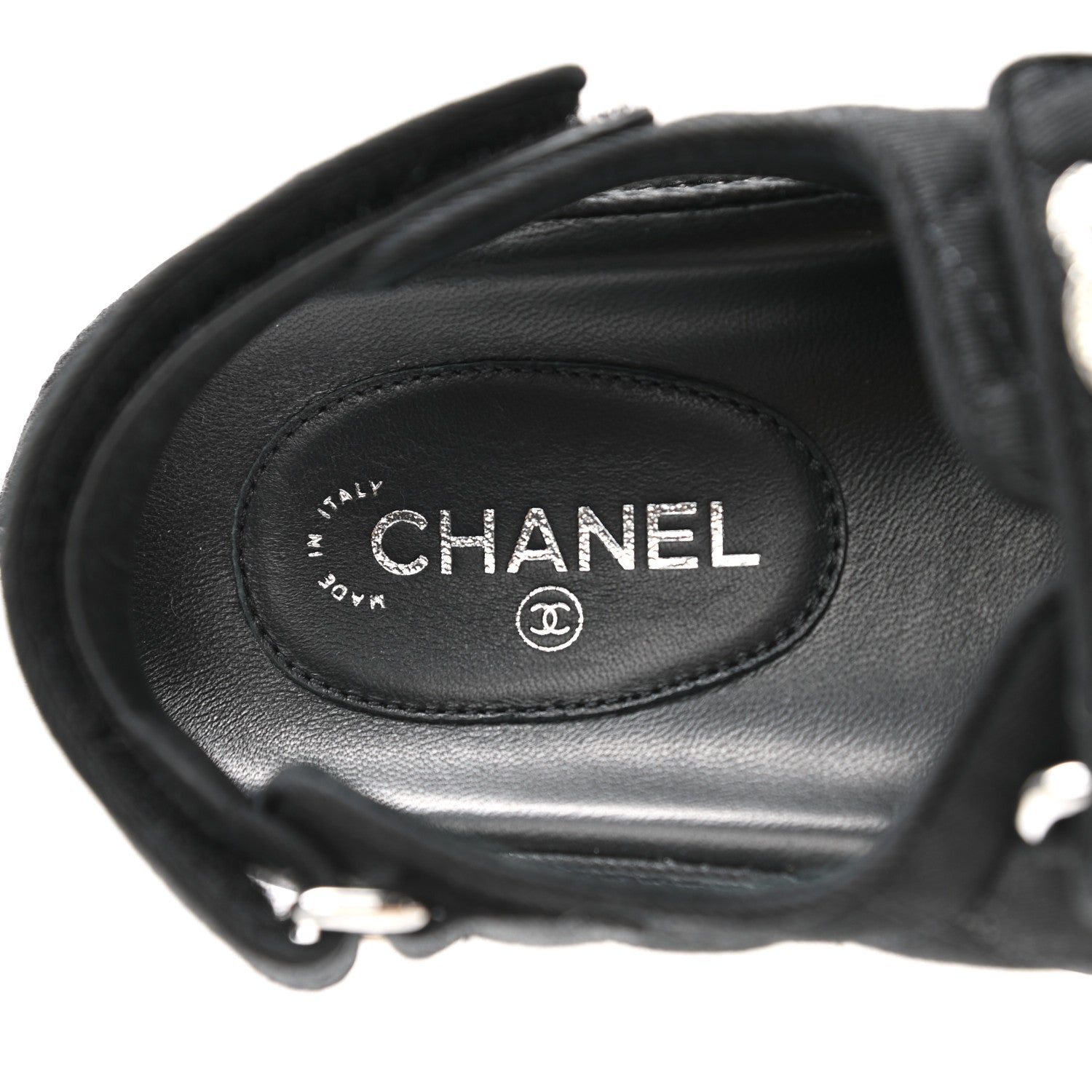 Chanel Mixed Fibers Velcro Dad Sandals 35.5 Black 7 of 9