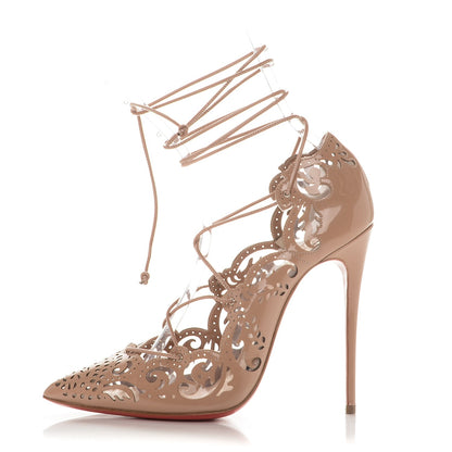 Christian Louboutin Patent Impera 120 Pumps 37.5 Nude 1 of 6