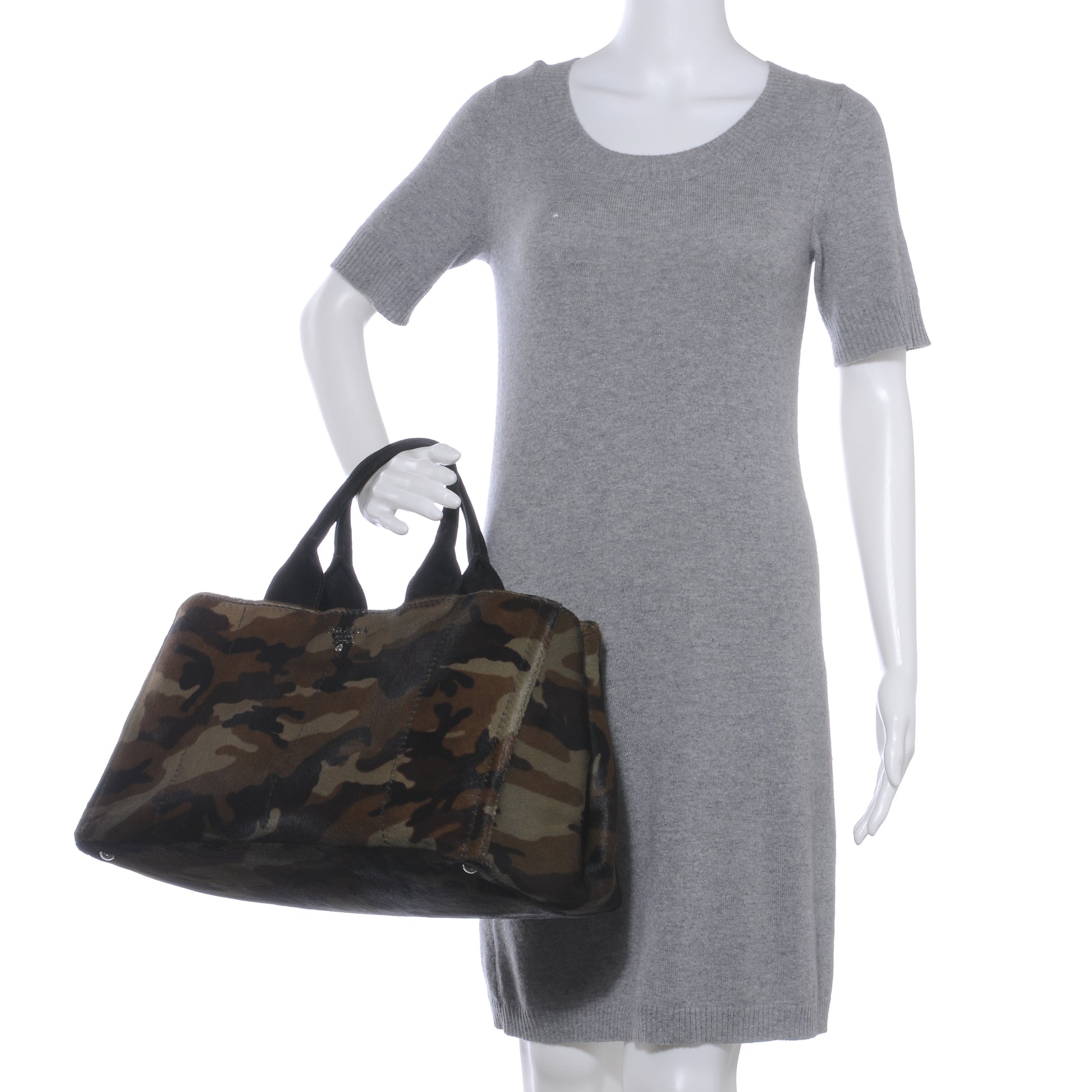 Prada Calf Hair Camouflage Print Tote Mimetico 2 of 8