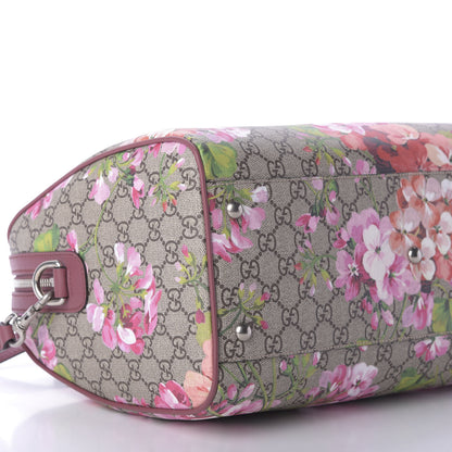 Gucci GG Supreme Monogram Blooms Medium Boston Beige Multicolor Dry Rose 7 of 10