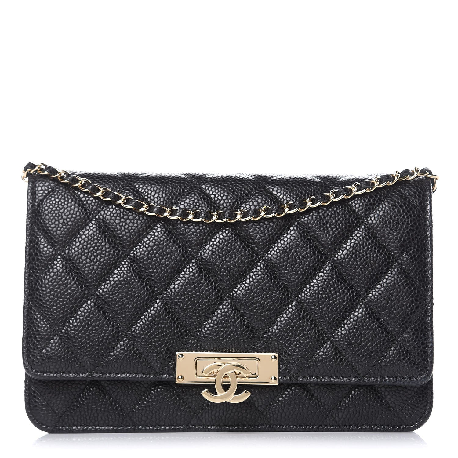 Chanel Caviar Quilted Golden Class Wallet On Chain WOC Black 1 of 11