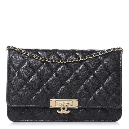 Chanel Caviar Quilted Golden Class Wallet On Chain WOC Black 1 of 11