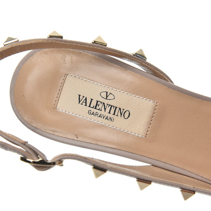 Valentino Garavani Patent Rockstud Half D'Orsay Slingback 85mm Pumps 38 Poudre 6 of 21