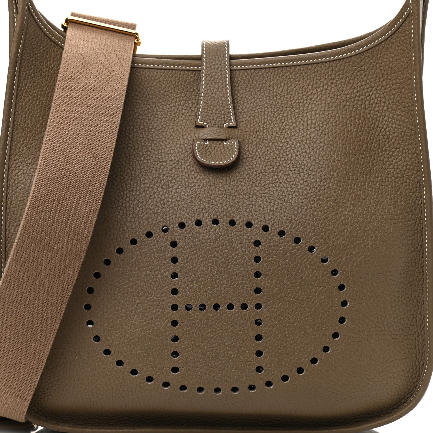 Hermes Taurillon Clemence Evelyne III GM Etoupe 8 of 10