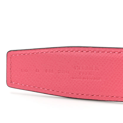 Hermes Epsom 24mm Belt Strap 90 Rose Azalee Rouge De Coeur 3 of 4