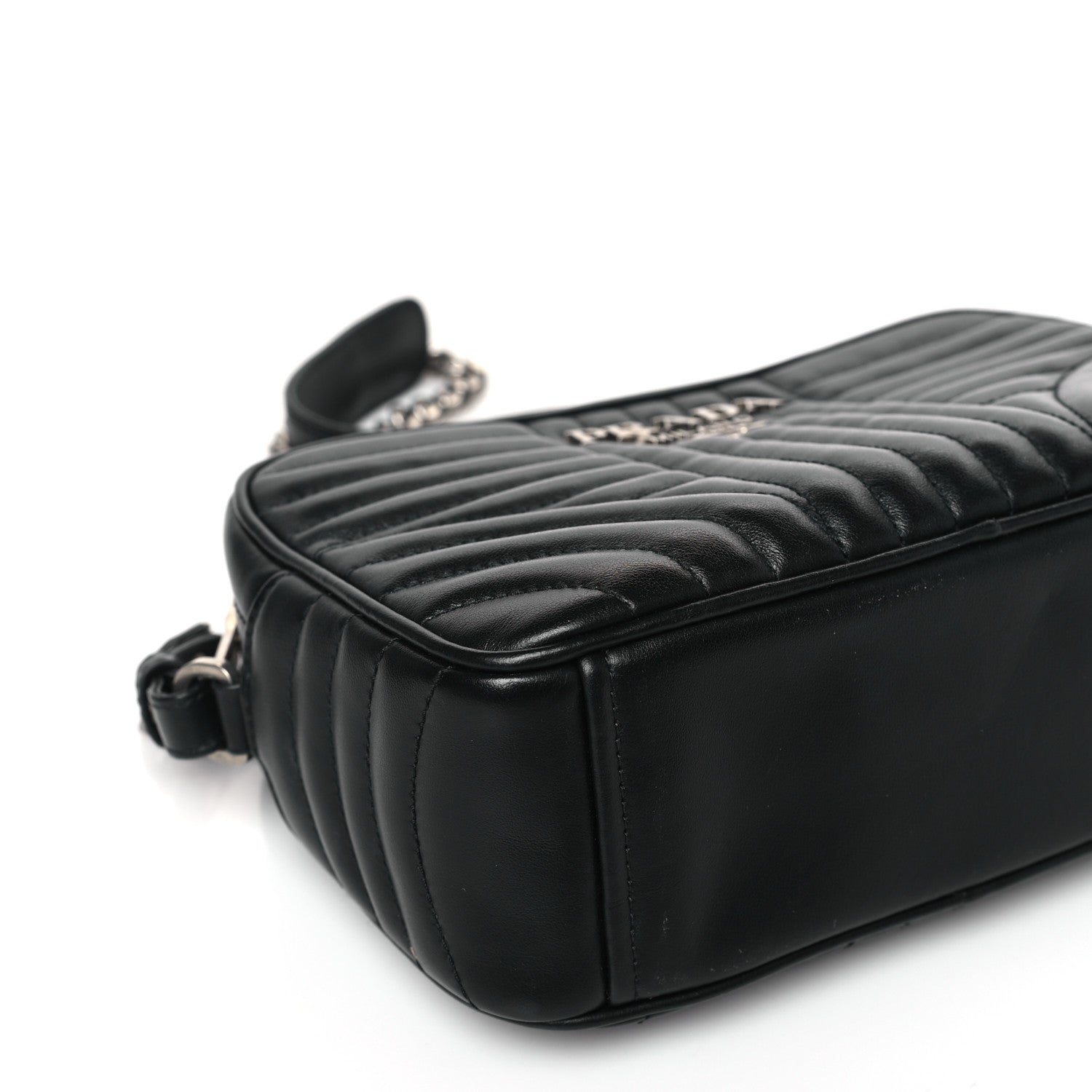Prada Soft Calfskin Diagramme Camera Bag Black 7 of 8