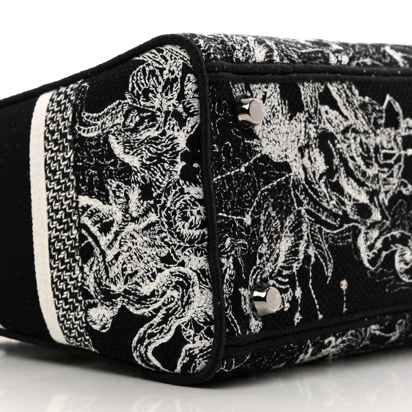 Canvas Embroidered Zodiac Toile De Jouy Medium Lady D-Lite Black