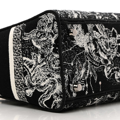 Christian Dior Canvas Embroidered Zodiac Toile De Jouy Medium Lady D-Lite Black 9 of 10