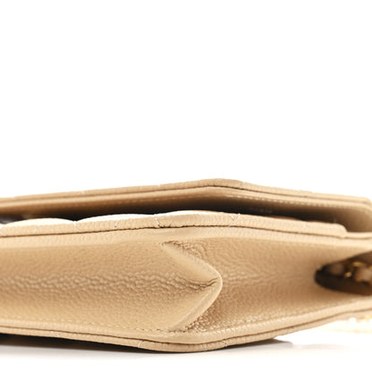 Chanel Caviar Quilted Wallet on Chain WOC Beige 11 of 12