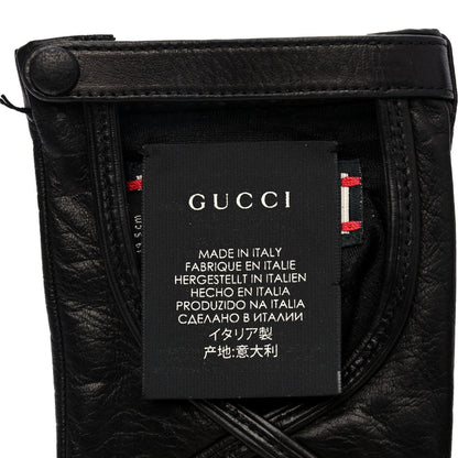 Gucci Lambskin Horsebit Gloves 8 L Black 3 of 4