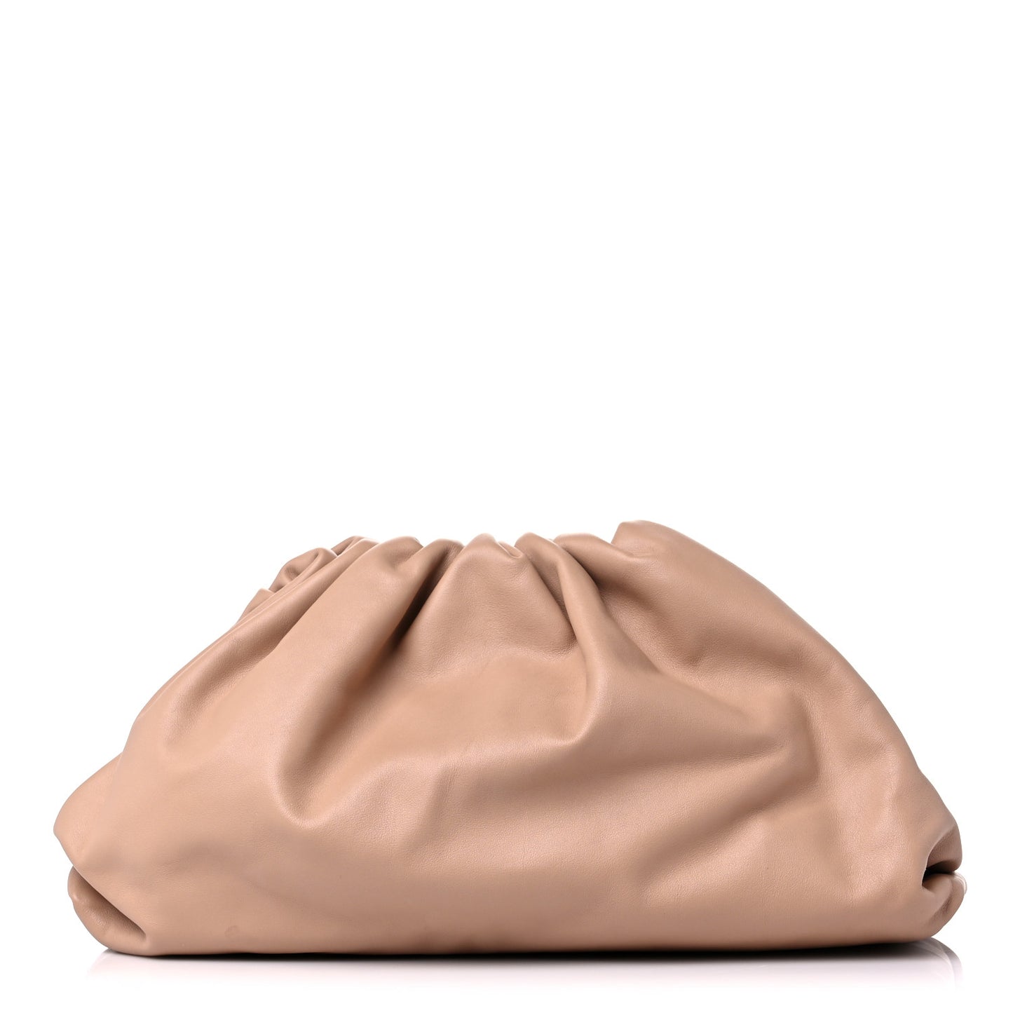 Smooth Butter Calf The Pouch Oversized Clutch Almond