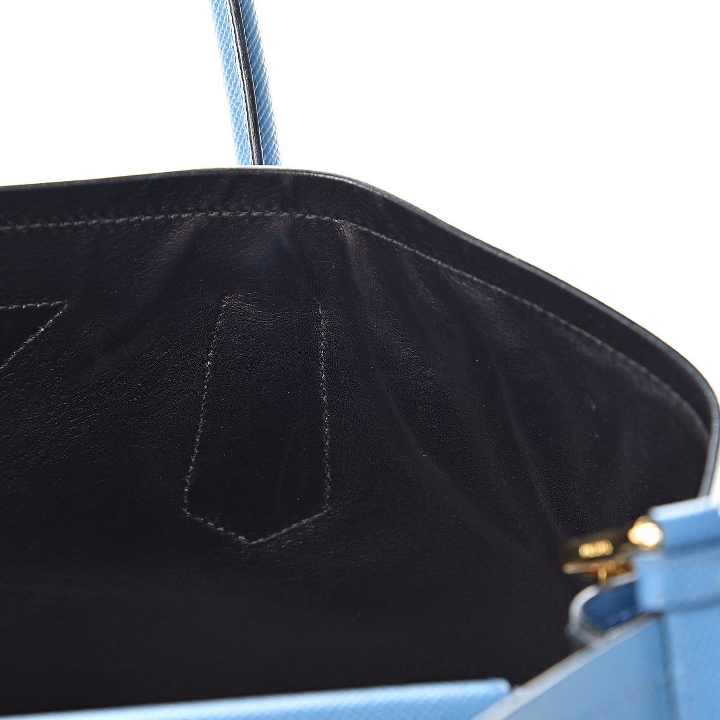 Saffiano Cuir Large Double Bag Cobalto