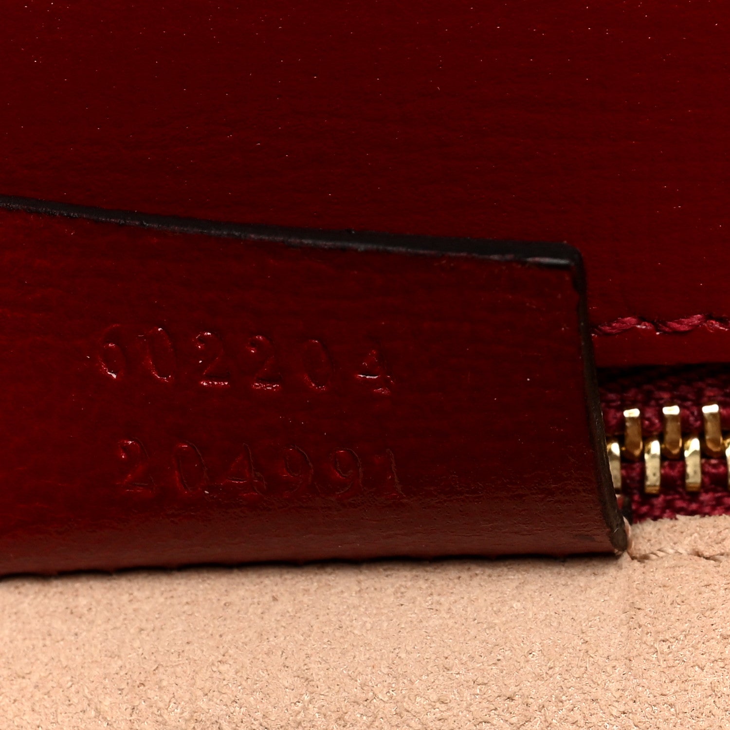 Gucci GG Supreme Monogram Azalea Calfskin Horsebit 1955 Shoulder Bag Beige Ebony New Cherry Red 7 of 10