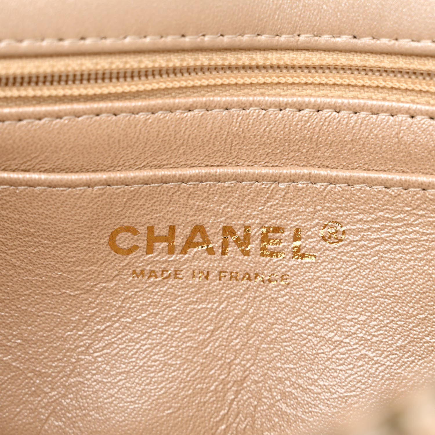 Chanel Tweed Quilted Mini Rectangular Flap Beige 6 of 10