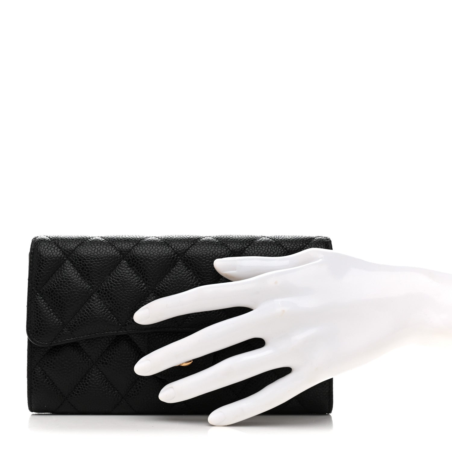 Chanel Caviar Quilted Large Flap Wallet Black 2 of 9