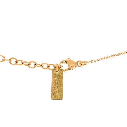 Saint Laurent Metal Heart Pendant Necklace Gold 5 of 5