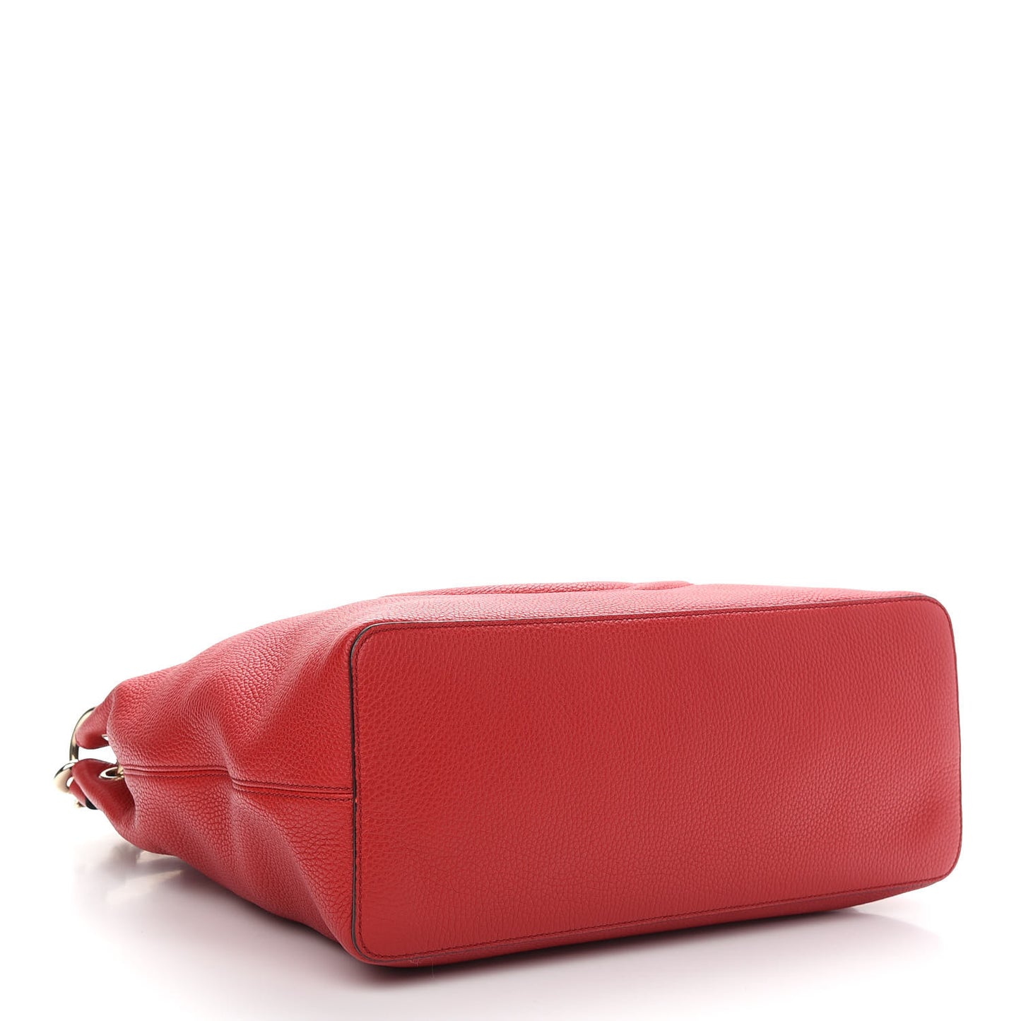 Pebbled Calfskin Large Soho Hobo Tabasco Red