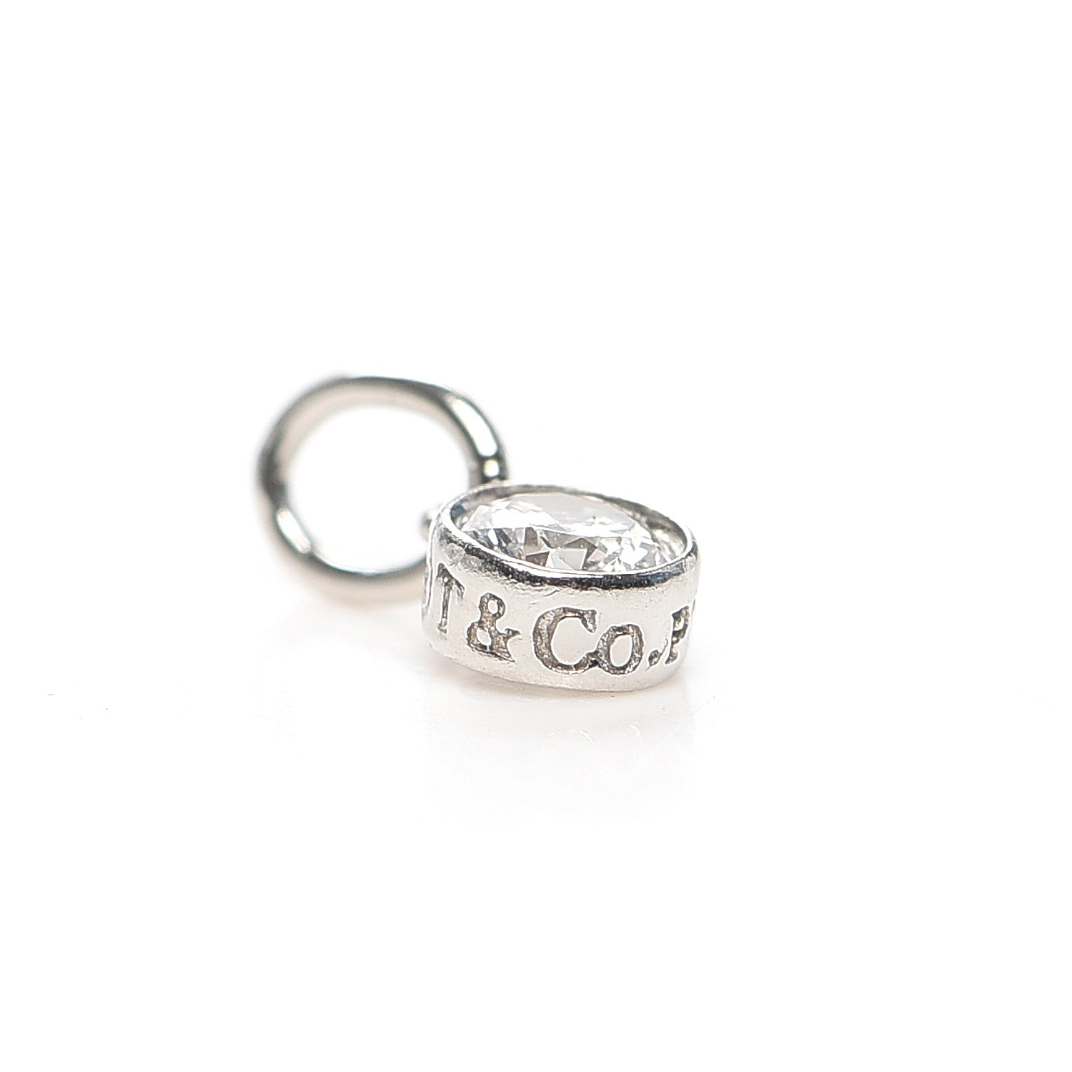 Tiffany Platinum Diamond .14ct Charm 3 of 5