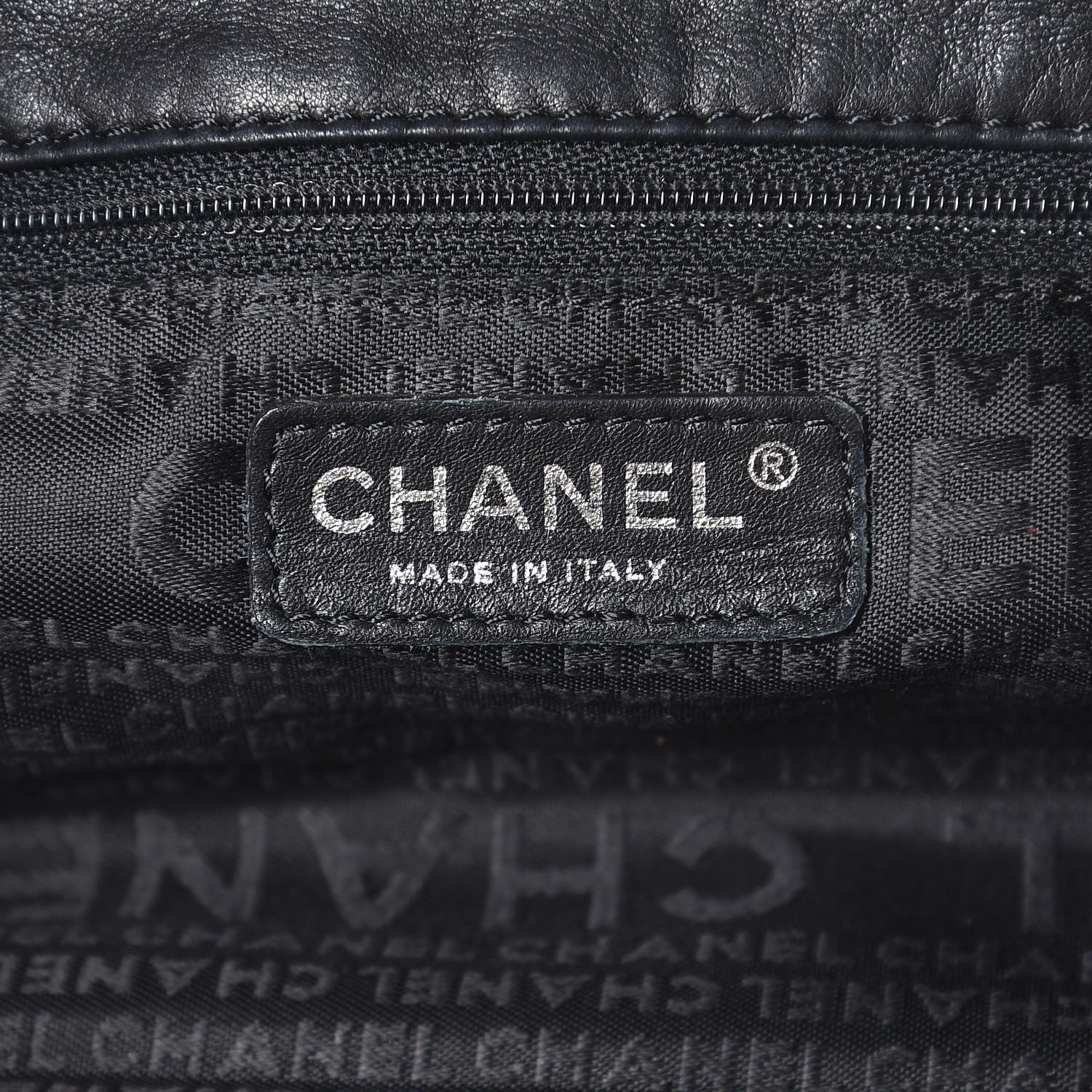Chanel Lambskin Stitched Accordion Tote Black 6 of 10