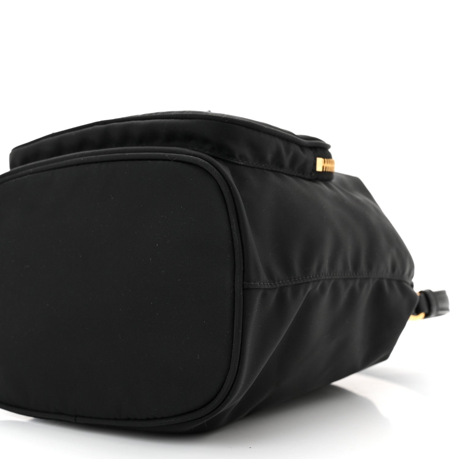 Prada Saffiano Tessuto Nylon Mini Bucket Crossbody Bag Black 10 of 10