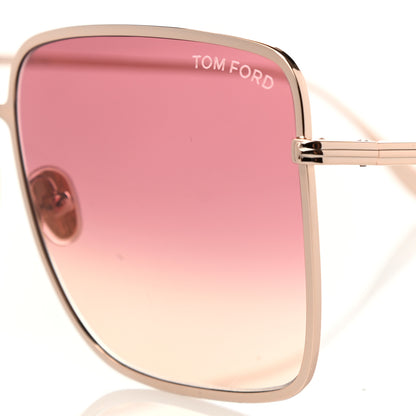 Tom Ford Acetate Polarized Heather Sunglasses TF739 Pink Rose Gold 8 of 9