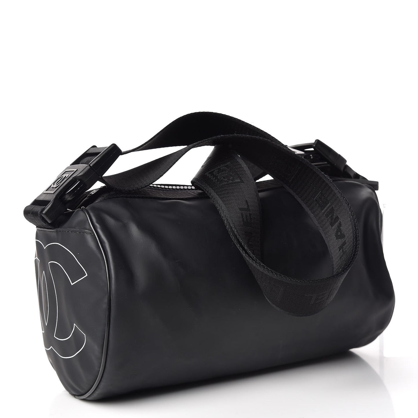 Rubber Nylon Small Sport Duffle Black
