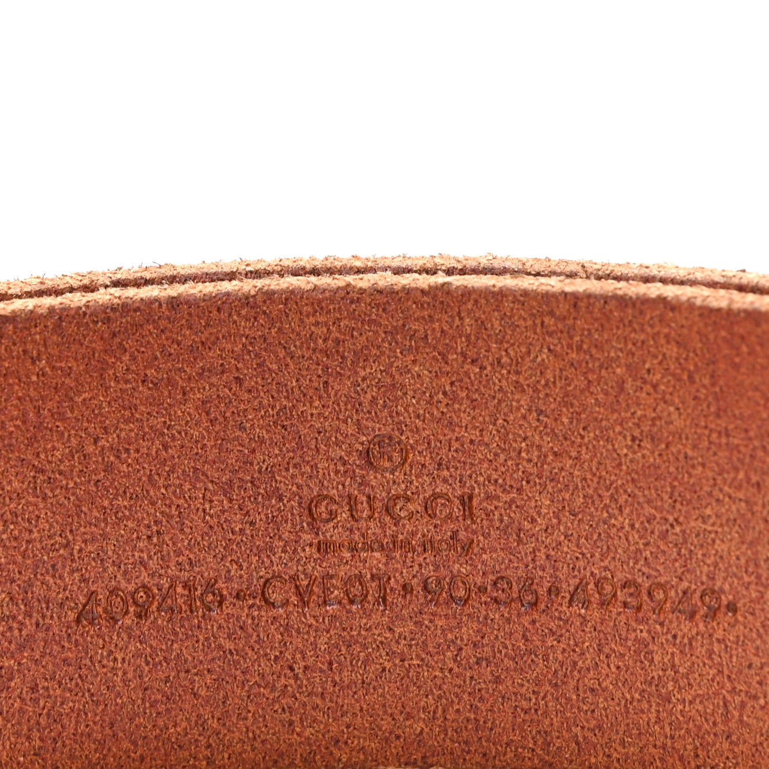 Gucci Faded Calfskin Double G 40mm Belt 90 36 Cuir 3 of 4