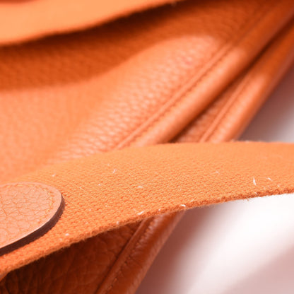 Hermes Taurillon Clemence Evelyne III GM Orange 8 of 10