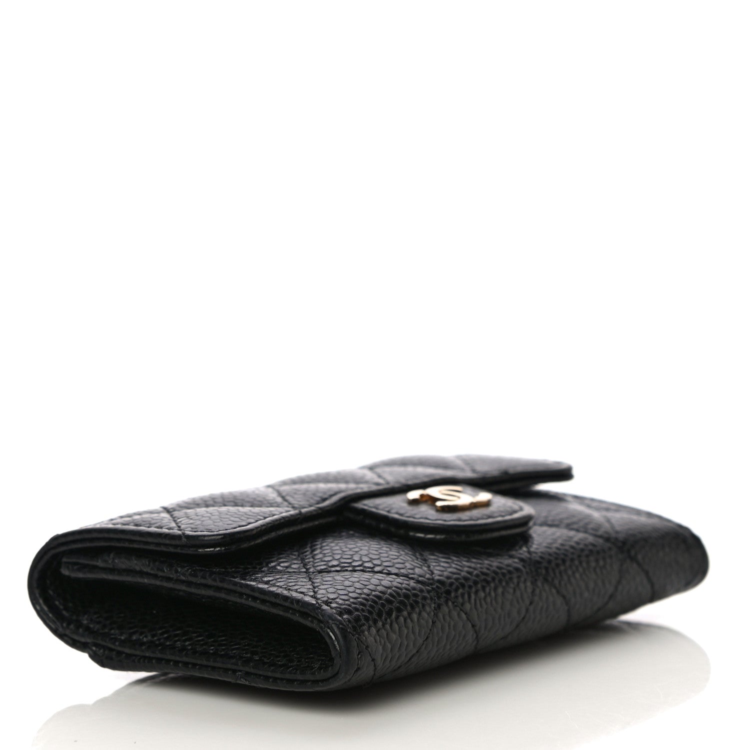 Chanel Caviar Quilted Flap Card Holder Wallet Black 4 of 11
