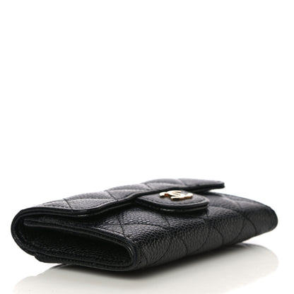 Chanel Caviar Quilted Flap Card Holder Wallet Black 4 of 11
