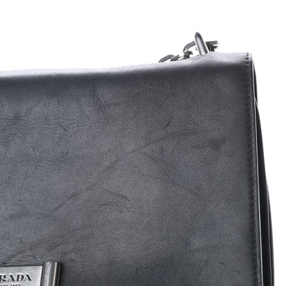 Prada Soft Calf Chain Shoulder Bag Black 21 of 23