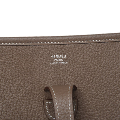 Hermes Taurillon Clemence Evelyne III PM Etoupe 6 of 10