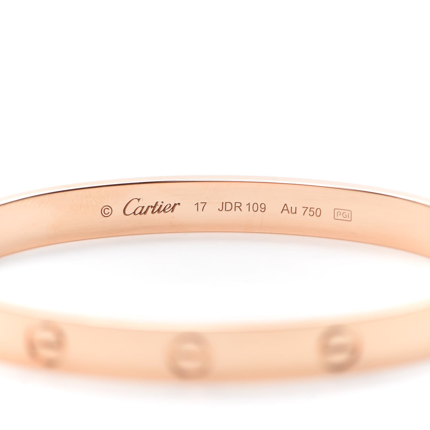 Cartier 18K Pink Gold LOVE Bracelet 17 5 of 7