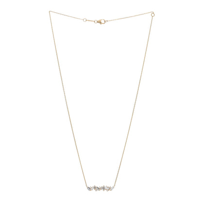 Suzanne Kalan 18K Yellow Gold Diamond Frenzy Bar Necklace 4 of 5