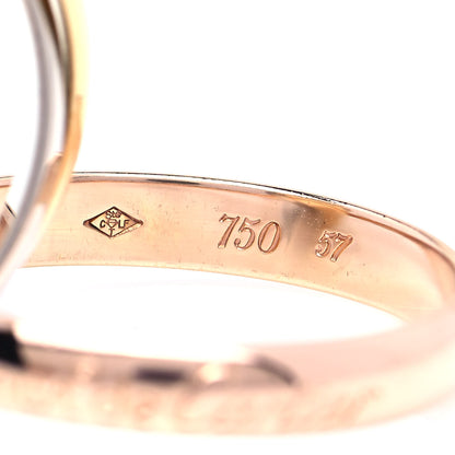 Cartier 18K Pink Yellow White Gold Classic Les Must De Cartier Trinity Ring 57 8 9 of 10