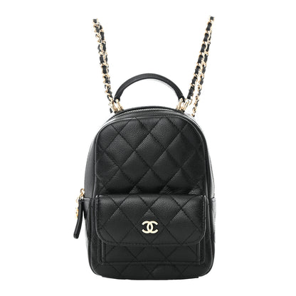 Chanel Caviar Quilted CC Mini Classic Backpack Black 1 of 10