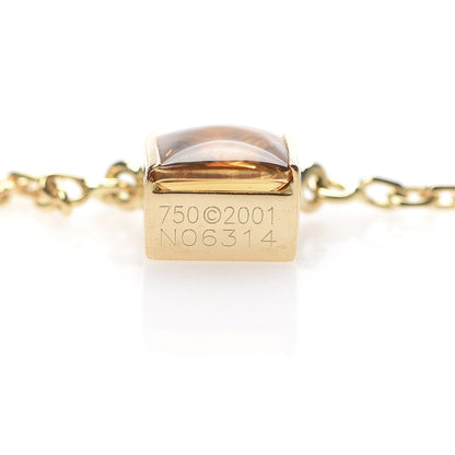 Cartier 18K Yellow Gold Citrine Tank Pendant Necklace 5 of 6