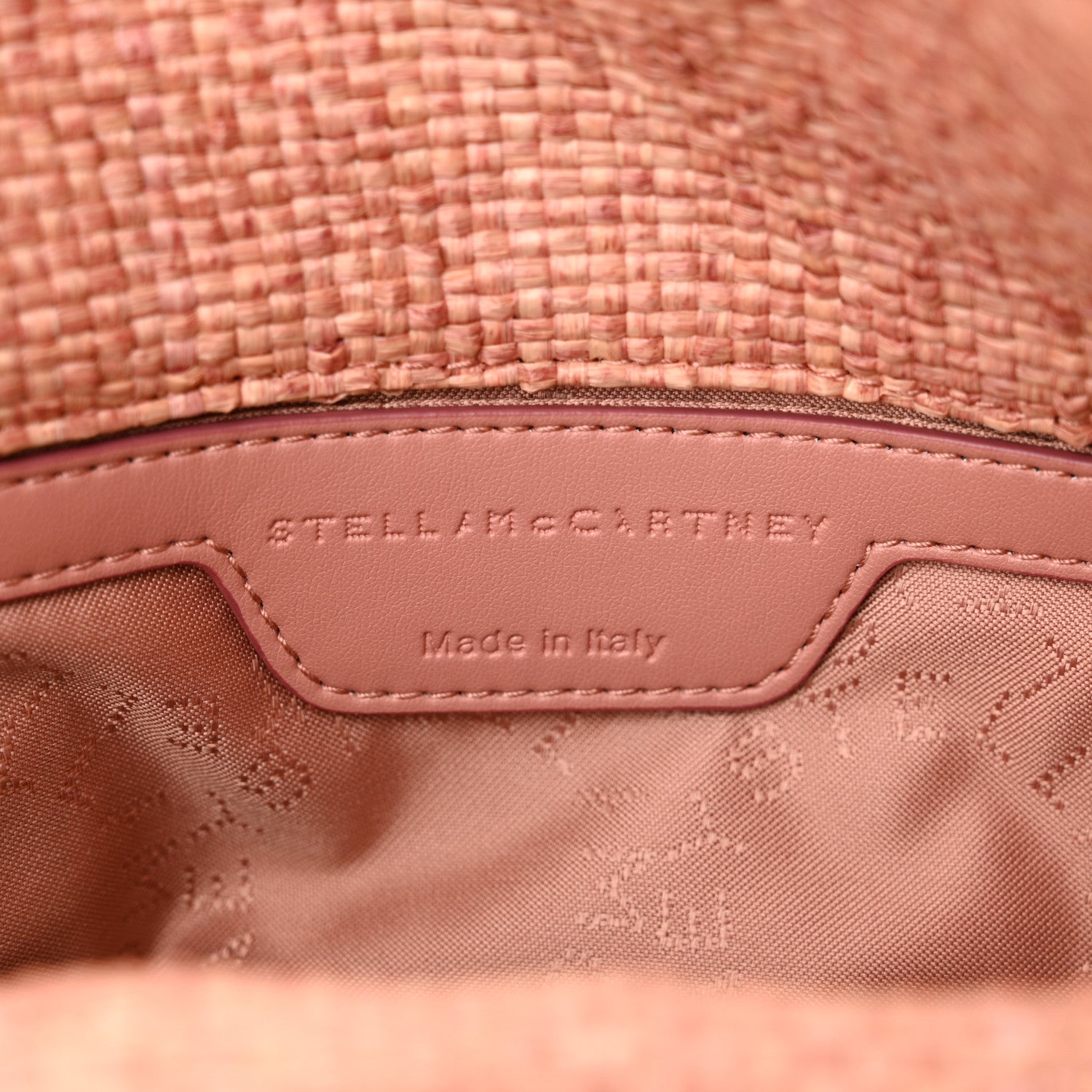 Stella McCartney Raffia Mini Falabella Fold Over Tote Pink 6 of 9
