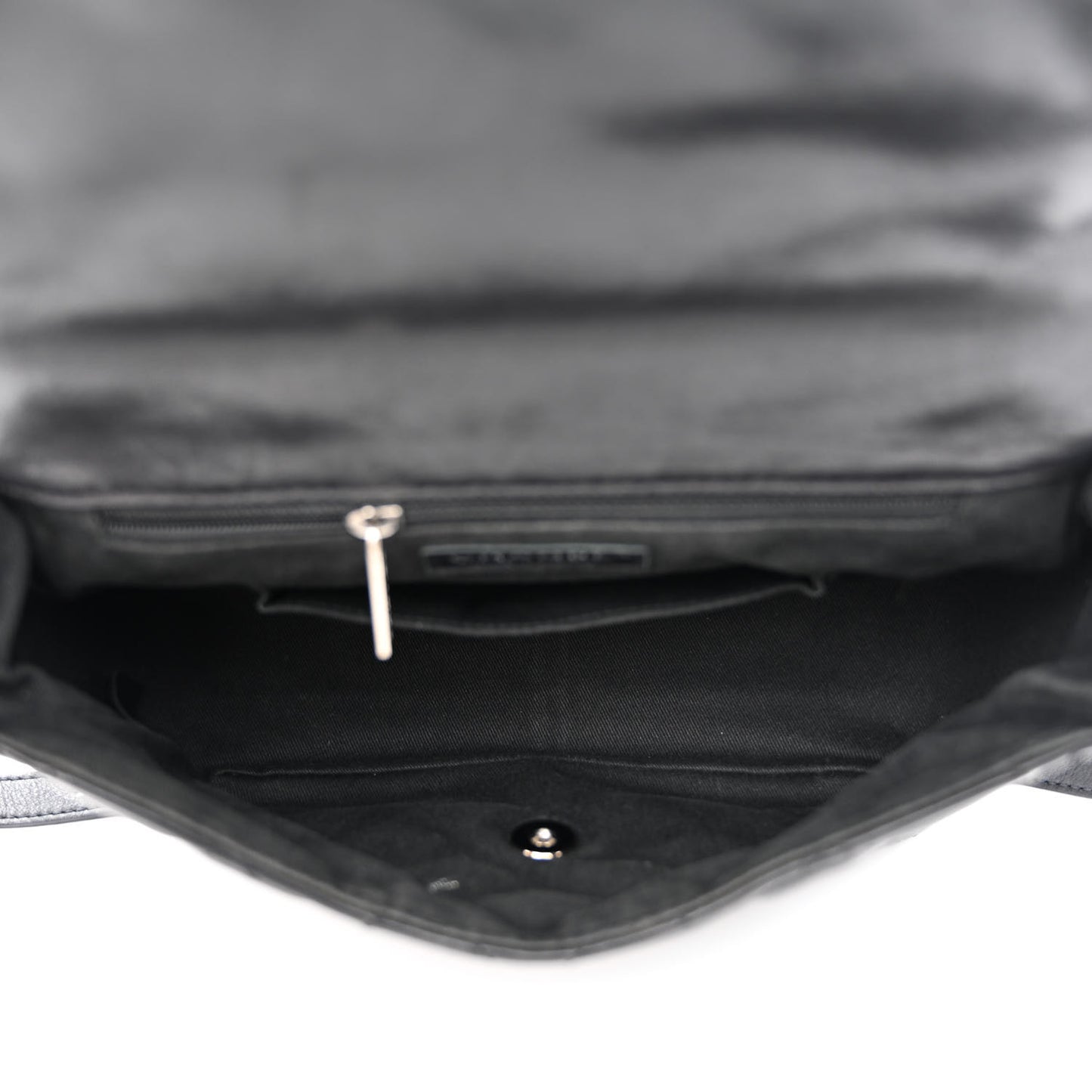 Lambskin Quilted Messenger Bag Black