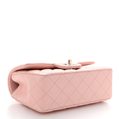 Chanel Lambskin Quilted Mini Top Handle Rectangular Flap Light Pink 4 of 10