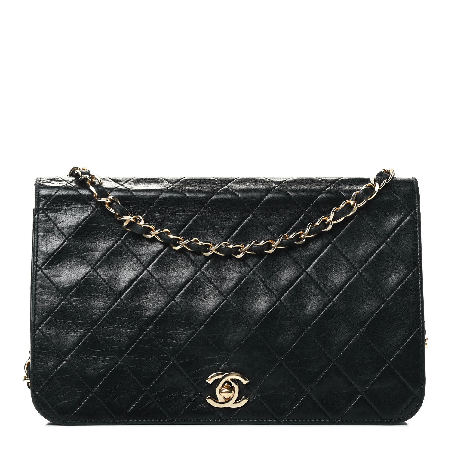 Chanel Lambskin Quilted Small Single Flap Black 1 of 6