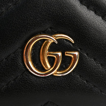 Gucci Calfskin Matelasse GG Marmont Card Holder Black 7 of 10