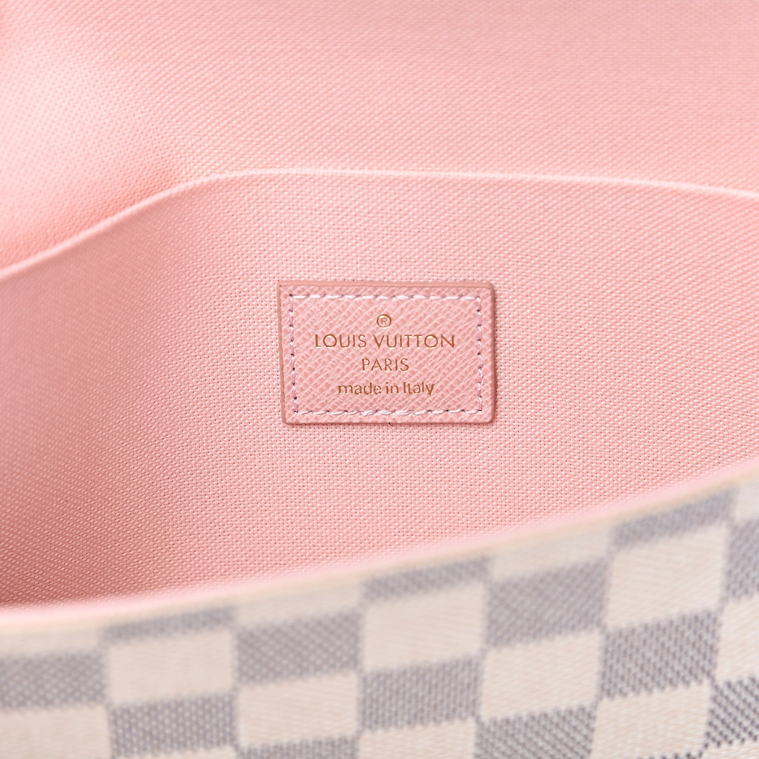 Louis Vuitton Damier Azur Pochette Felicie Chain Wallet Rose Ballerine 7 of 12