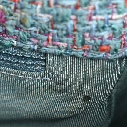 Chanel Tweed Quilted Large Chanel 19 Flap Blue Multicolor 12 of 12