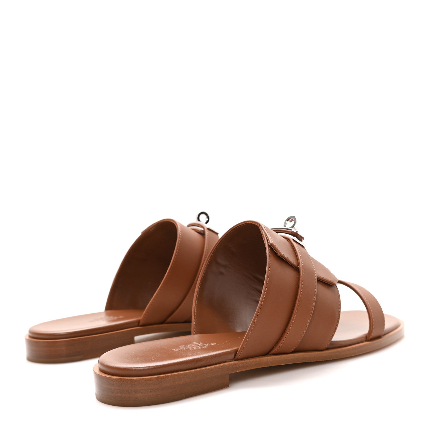Hermes Calfskin Nina Sandals 39.5 Gold 5 of 10