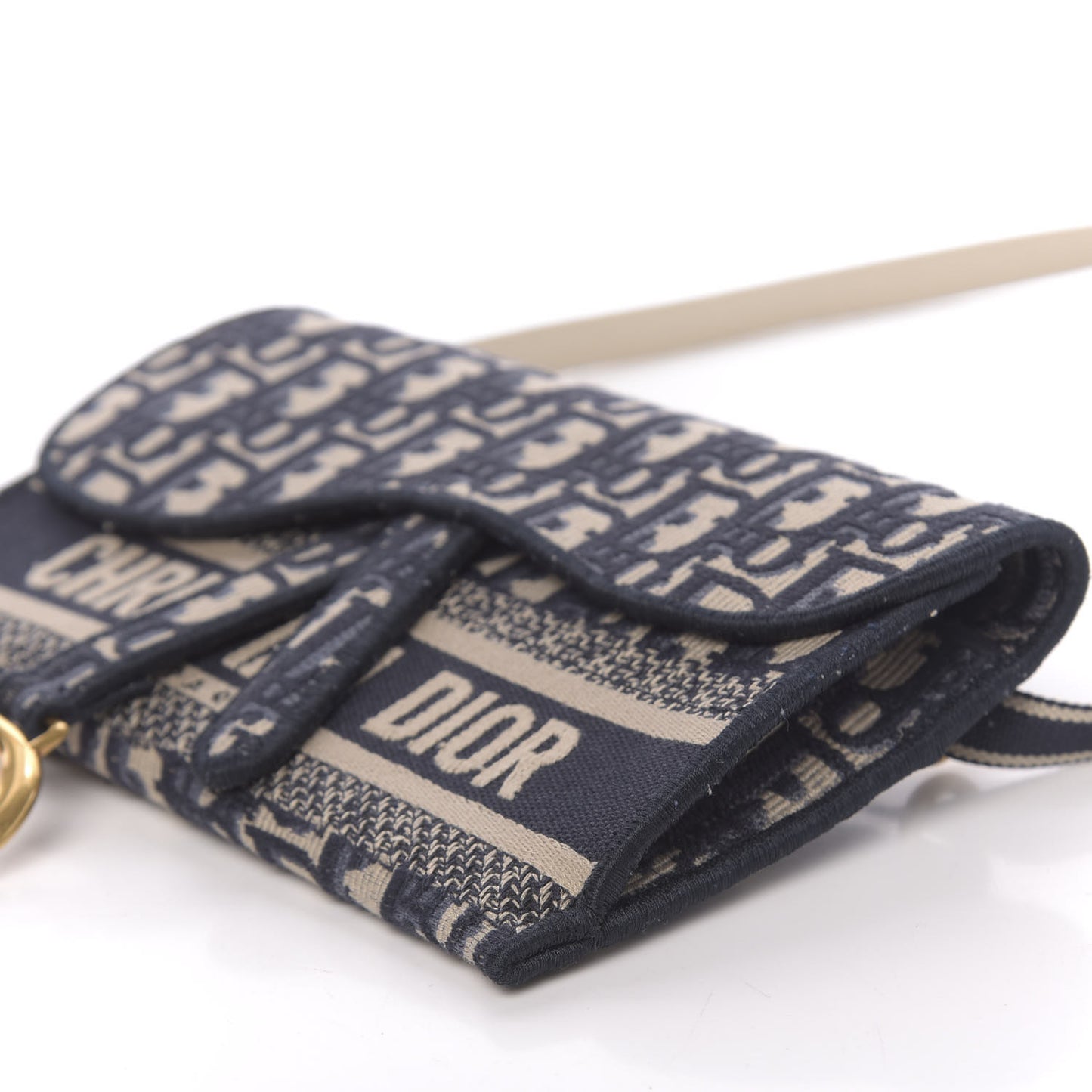 Oblique Slim Saddle Pouch Blue